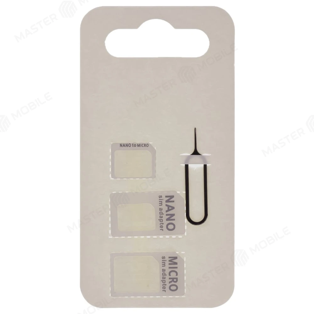 Сим-адаптер 3 в 1 (Nano/Micro/Mini) (белый) фото №2