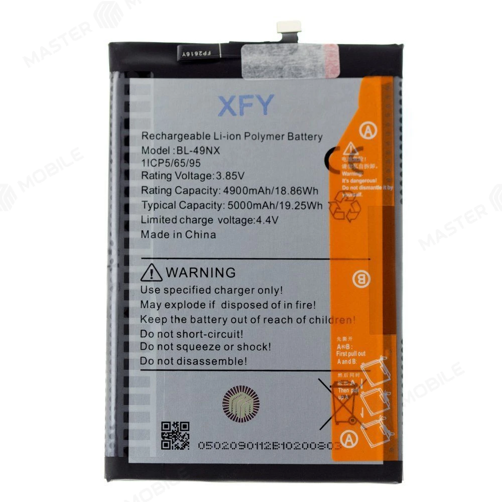 Аккумулятор для Infinix Hot 30i (X669) / Hot 40i (X6528B) / Smart 7 (X6515) / 7 HD (X6516) / 8 (X6525) / и др. (BL-49NX) (широкий коннектор) (Premium) фото №1