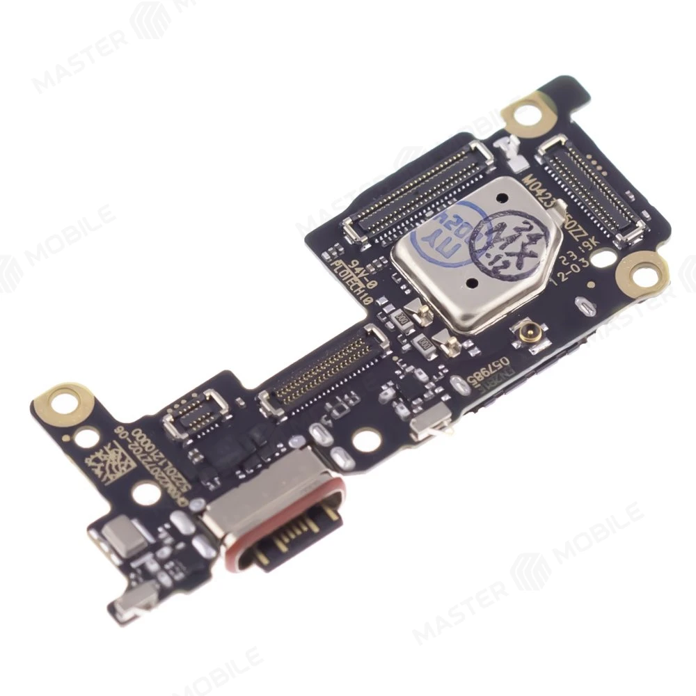 Нижняя плата для Xiaomi 12T (22071212AG) / 12T Pro (22081212UG) с комп. + разъем зарядки + микрофон + разъем SIM (ORIG100) фото №3