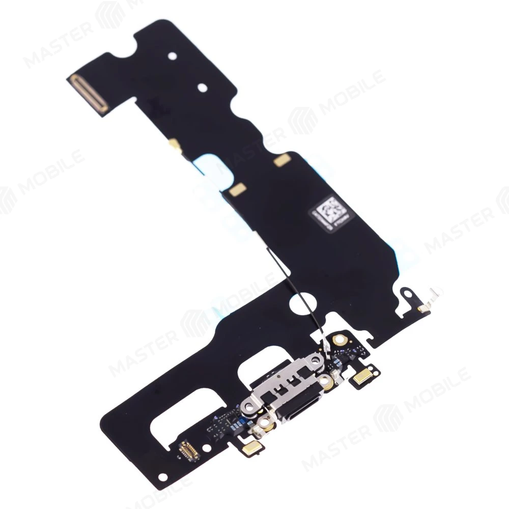 Шлейф для Apple iPhone 7 Plus с комп. + разъем зарядки + микрофон (черный)  фото №3