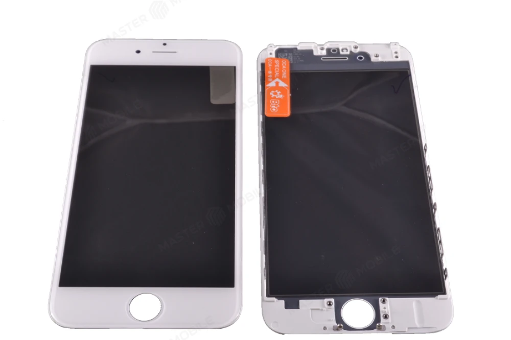 Стекло модуля для Apple iPhone 6s Plus + OCA + Polaris (белый) (в рамке) 
