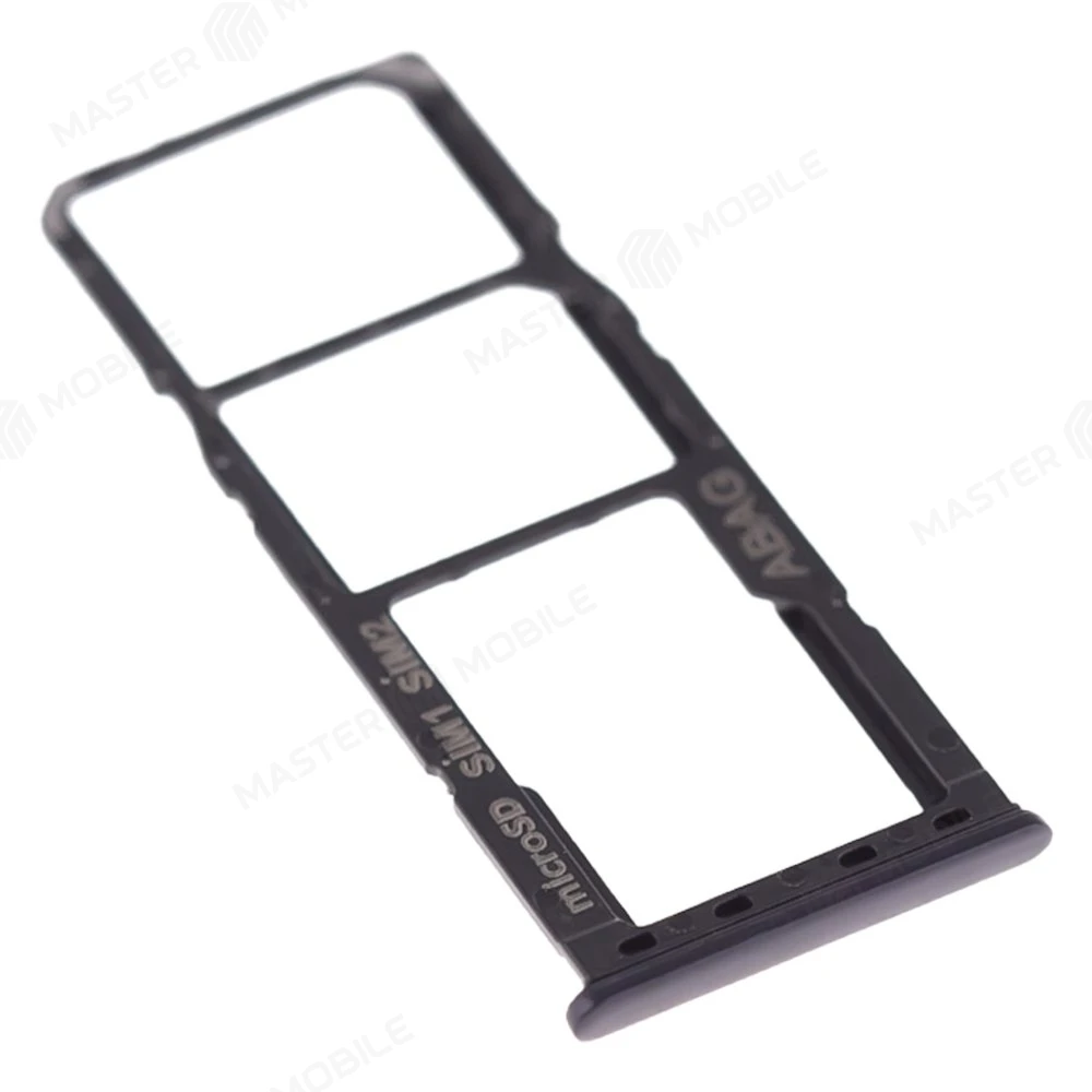 Держатель сим-карты для Samsung A217 Galaxy A21s (черный) фото №3