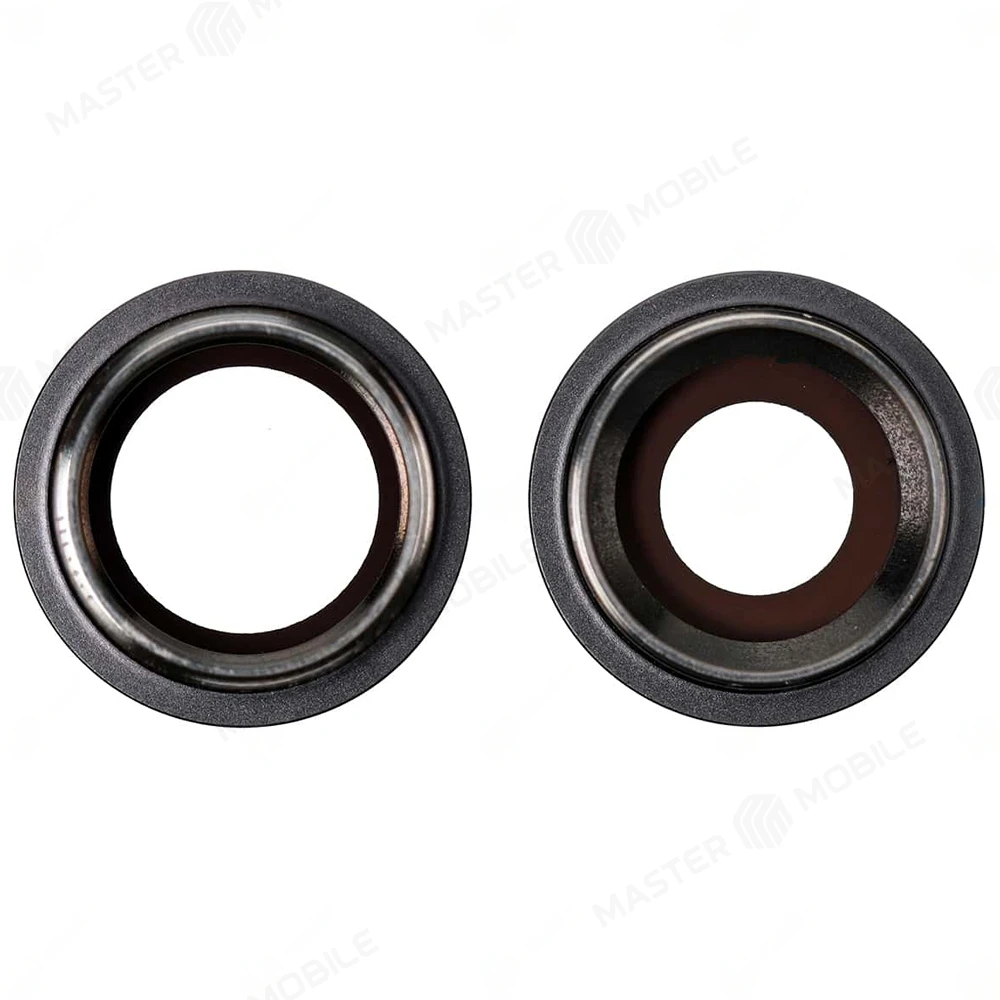 Стекло задней камеры для Apple iPhone 11 (комплект 2 шт.) (черный) (в рамке) фото №2