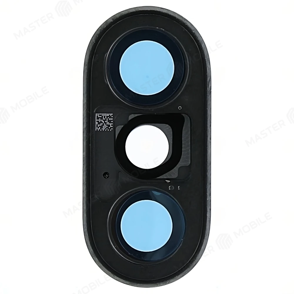 Стекло задней камеры для Apple iPhone X (в рамке) (серебристый)  фото №2