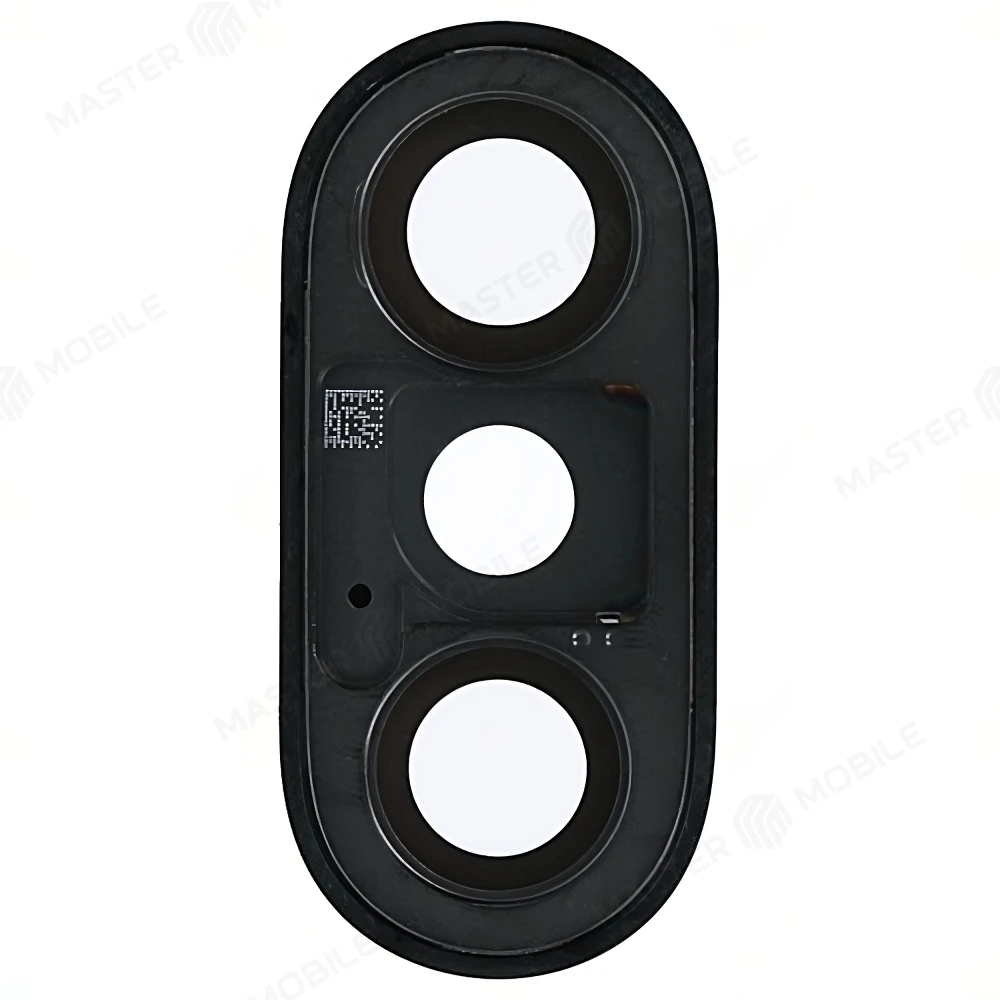 Стекло задней камеры для Apple iPhone X (в рамке) (серый)  фото №2