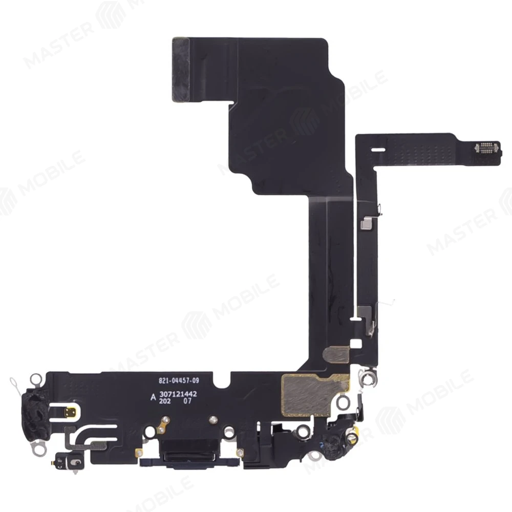 Шлейф для Apple iPhone 15 Pro с комп. + разъем зарядки + микрофон (синий) (ORIG100) фото №2