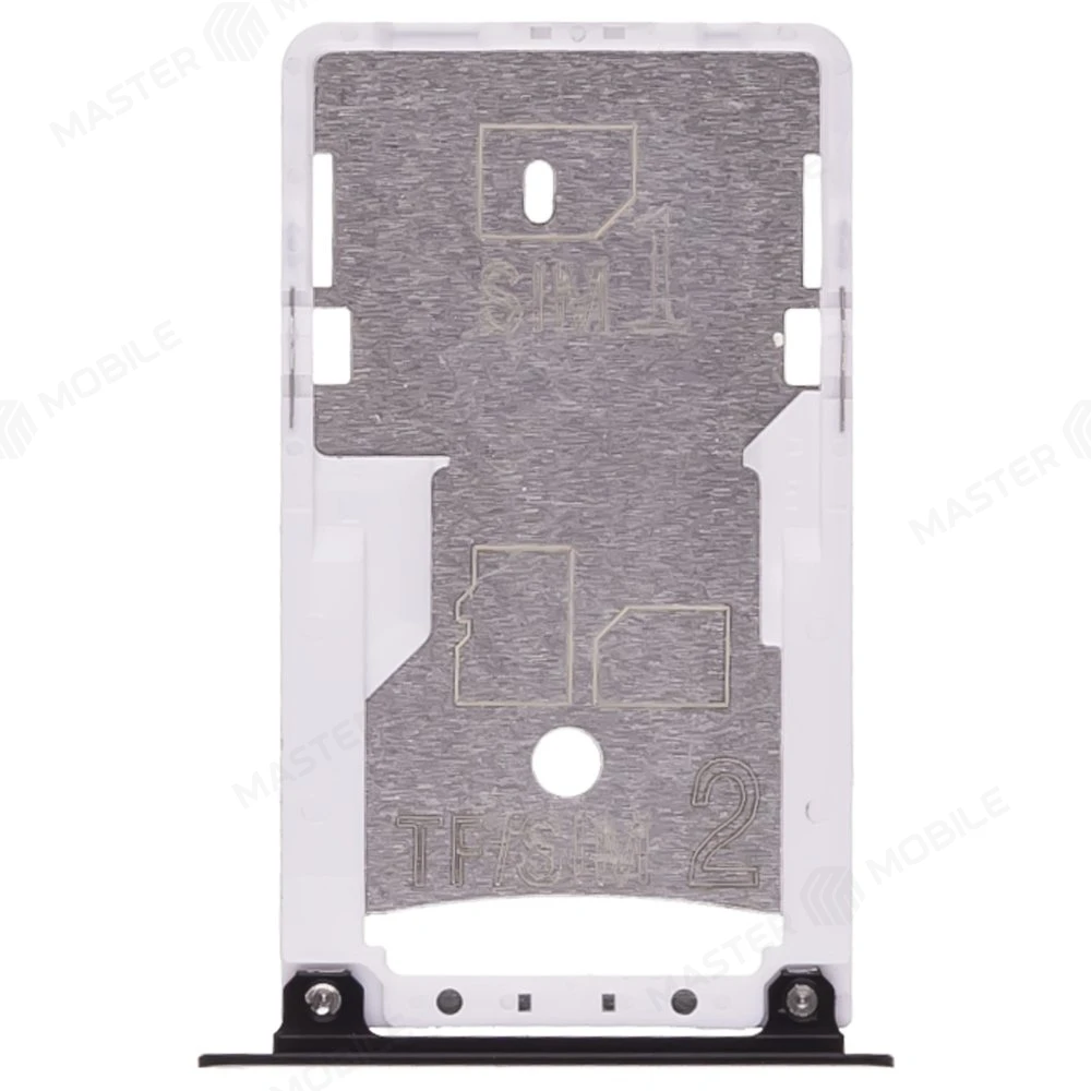 Держатель сим-карты + карты памяти (MicroSD) для Xiaomi Redmi 4 / Redmi 4 Prime (Pro) (черный)  фото №1