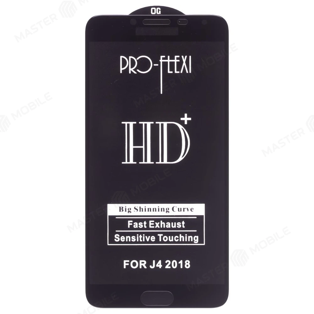 Защитное стекло OG Glass (3 в 1) для Samsung J400 Galaxy J4 (2018) (черный) фото №1