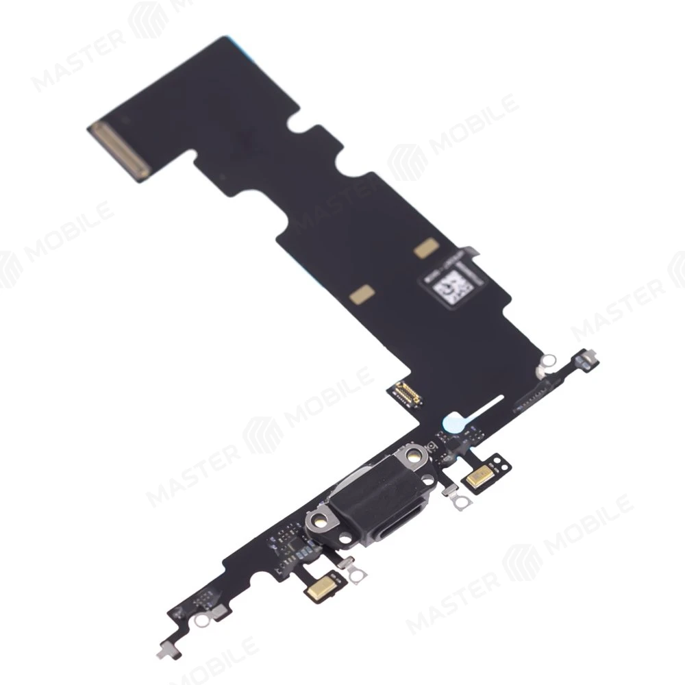 Шлейф для Apple iPhone 8 Plus с комп. + разъем зарядки + микрофон (черный)  фото №3