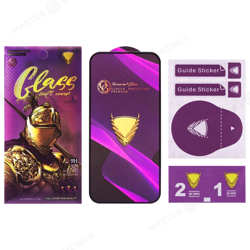 Защитное стекло OG Glass (3 в 1) для Vivo Y03 (V2332) (черный) фото №2