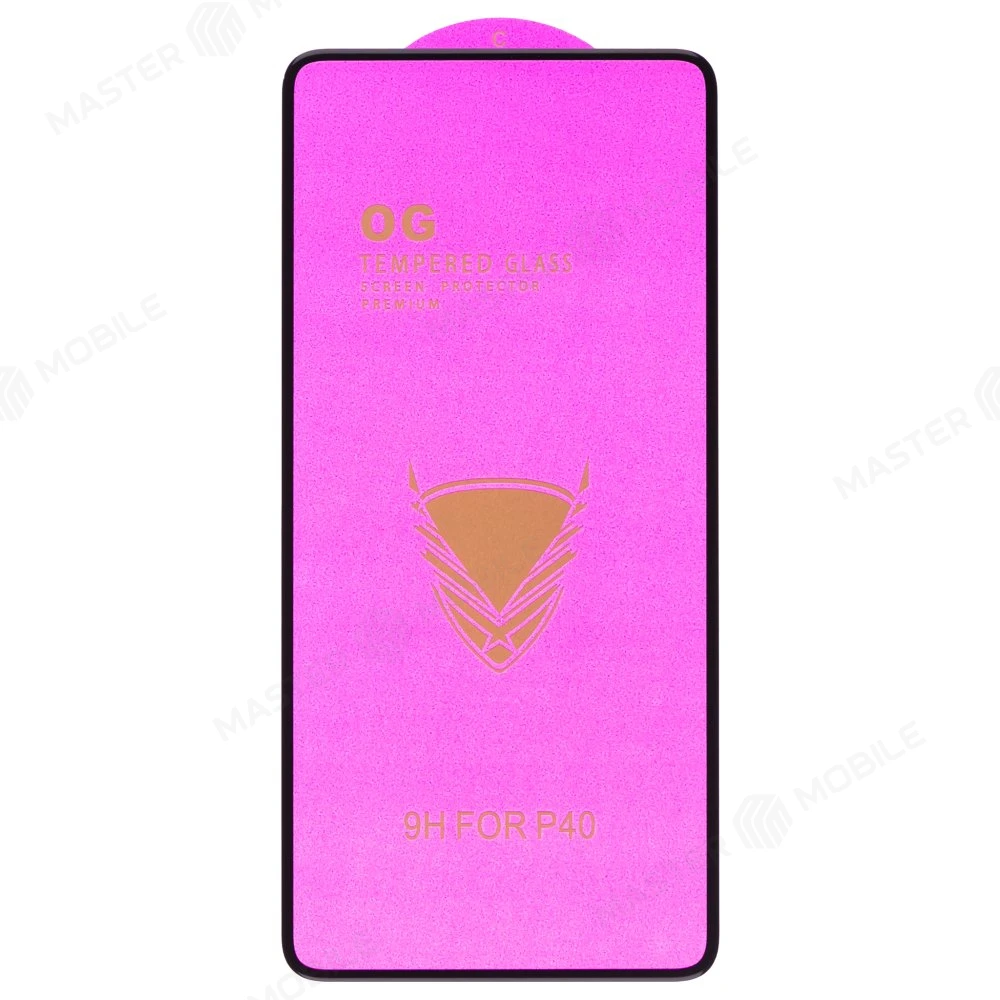 Защитное стекло OG Glass (3 в 1) для Huawei P40 (ANA-NX9) (черный) фото №1
