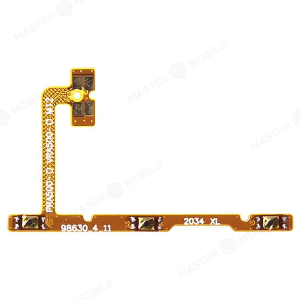 Шлейф для Realme C11 (RMX2185) / C12 (RMX2189) / C15 (RMX2180) / C25 (RMX3191) / C25S (RMX3195) с комп. (на кнопку включения и кнопки громкости)  фото №1