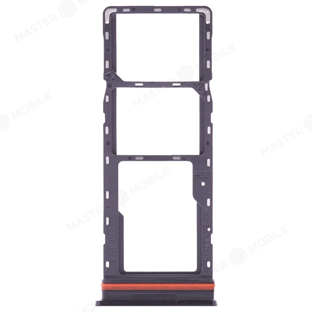 Держатель сим-карты для Infinix Note 12 (X663D) (черный) фото №1