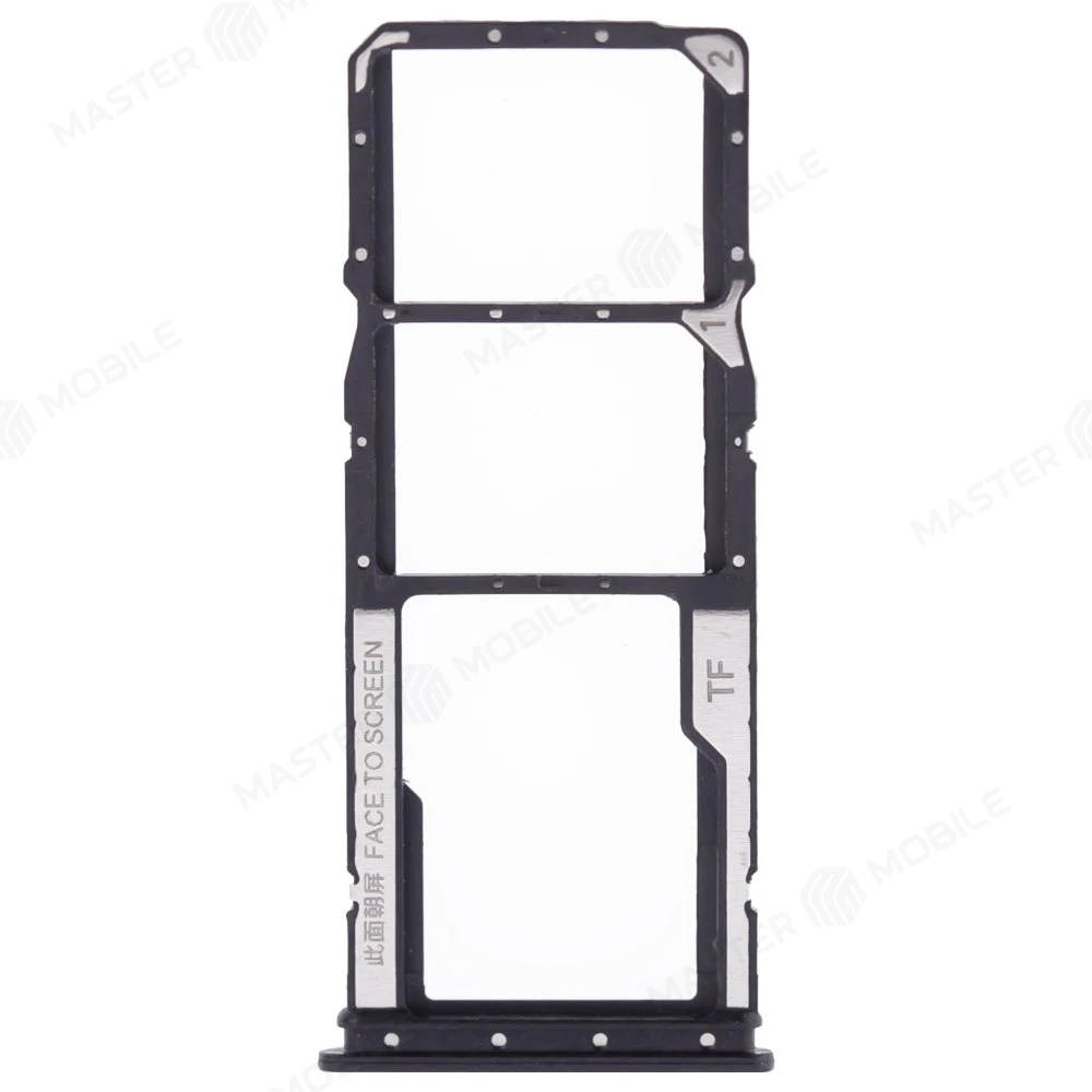 Держатель сим-карты для Xiaomi Redmi 10A (220233L2G) (черный) фото №1