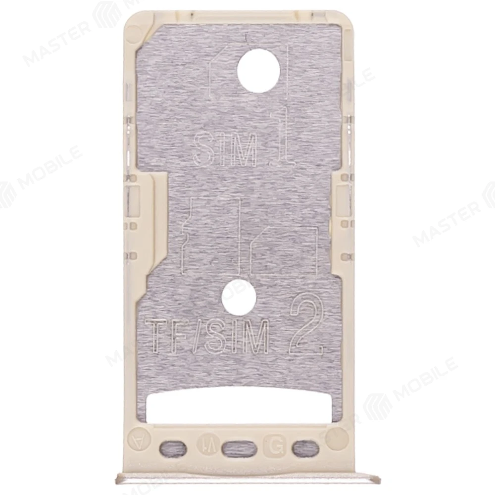 Держатель сим-карты для Xiaomi Redmi 5A (MCG3B) / Redmi Go (M1903C3GG) (золотистый)  фото №1