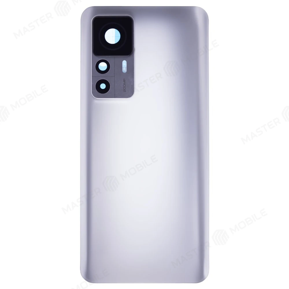 Задняя крышка для Xiaomi 12T Pro (22081212UG) (серебристый) (в сборе со стеклом камеры) фото №1