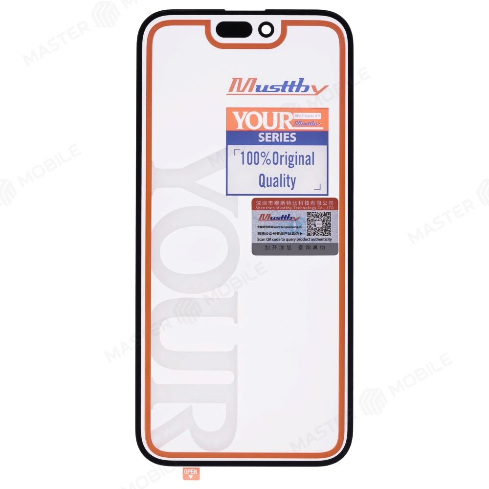 Стекло модуля для Apple iPhone 14 Pro Max + OCA (Musttby) (Premium) фото №1