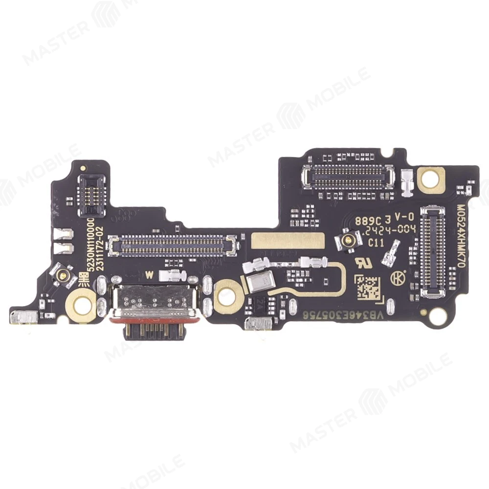 Нижняя плата для Xiaomi Poco F6 Pro (23113RKC6G) с комп. + разъем зарядки + микрофон + разъем SIM (ORIG100)  фото №1