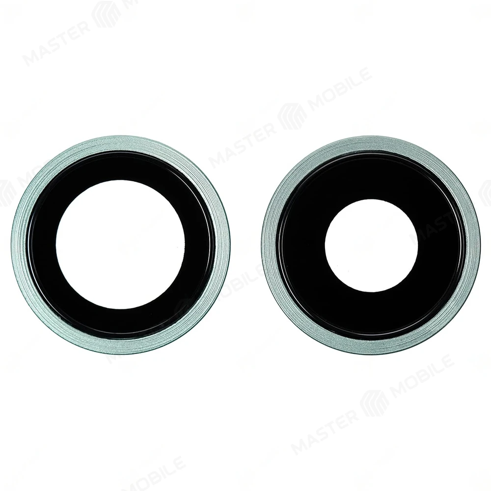 Стекло задней камеры для Apple iPhone 11 (комплект 2 шт.) (в рамке) (зеленый)  фото №1