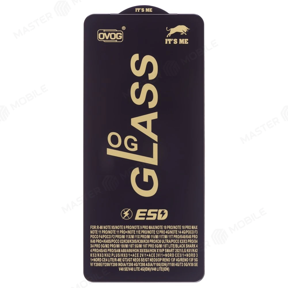 Защитное стекло OG Glass для Xiaomi Redmi Note 10 Pro 4G (M2101K6G) / Redmi Note 11 Pro 4G (2201116TG) / Poco F3 (M2012K11AG) и др. (черный) фото №1