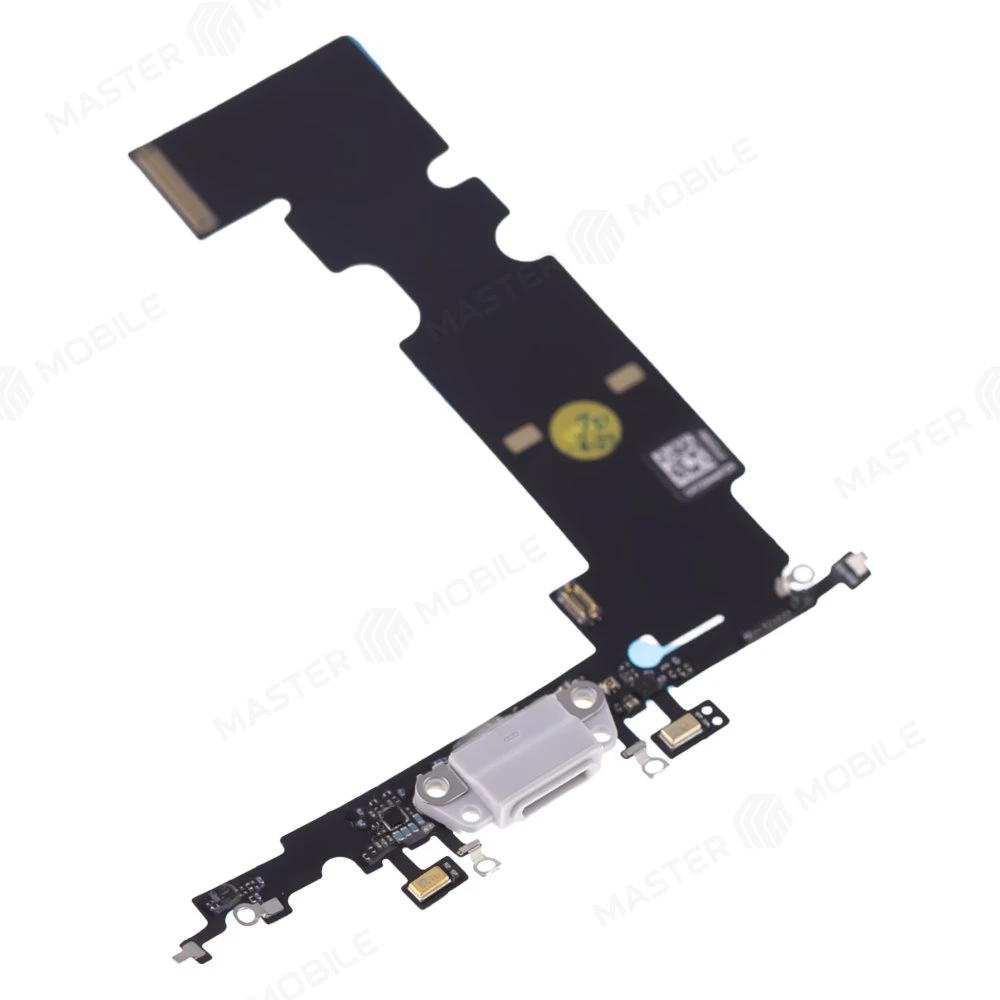 Шлейф для Apple iPhone 8 Plus с комп. + разъем зарядки + микрофон (белый)  фото №3