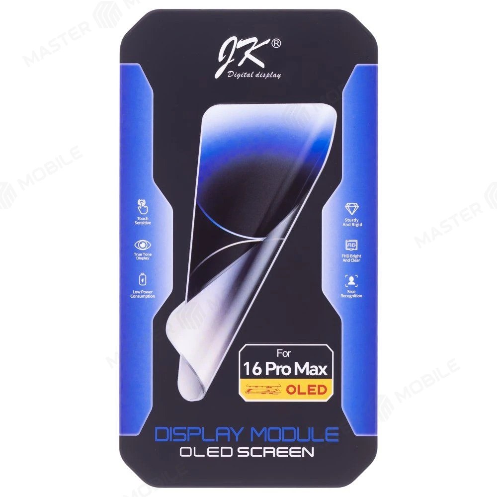 Дисплей для Apple iPhone 16 Pro Max + тачскрин (черный) (JK) (Soft Oled) (площадка под IC) фото №5