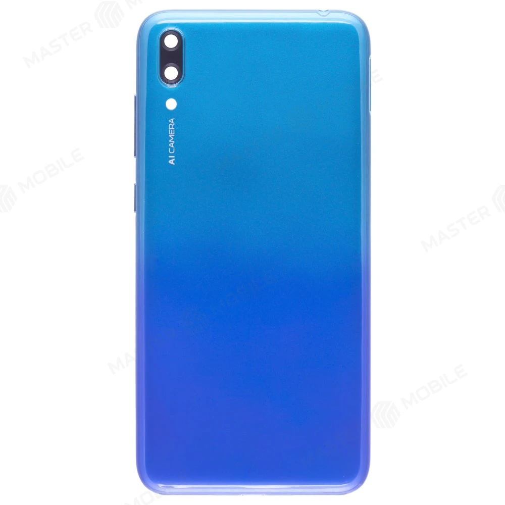 Задняя крышка для Huawei Y7 Pro 2019 (DUB-LX2) (синий) (в сборе со стеклом камеры) фото №1