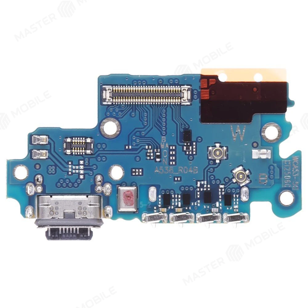 Нижняя плата для Samsung A536 Galaxy A53 5G с комп. + разъем зарядки + микрофон + разъем SIM фото №1