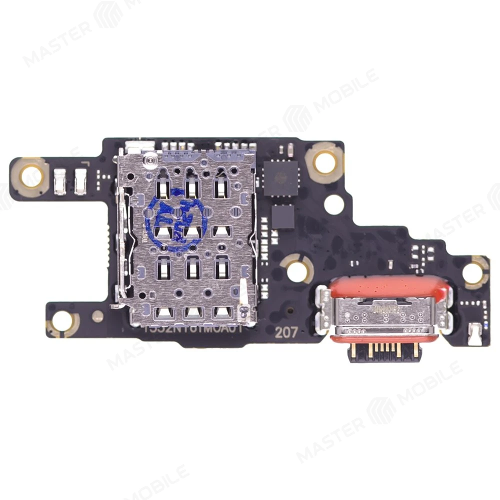 Нижняя плата для Xiaomi Poco F6 (24069PC21G) с комп. + разъем зарядки + микрофон + разъем SIM фото №2