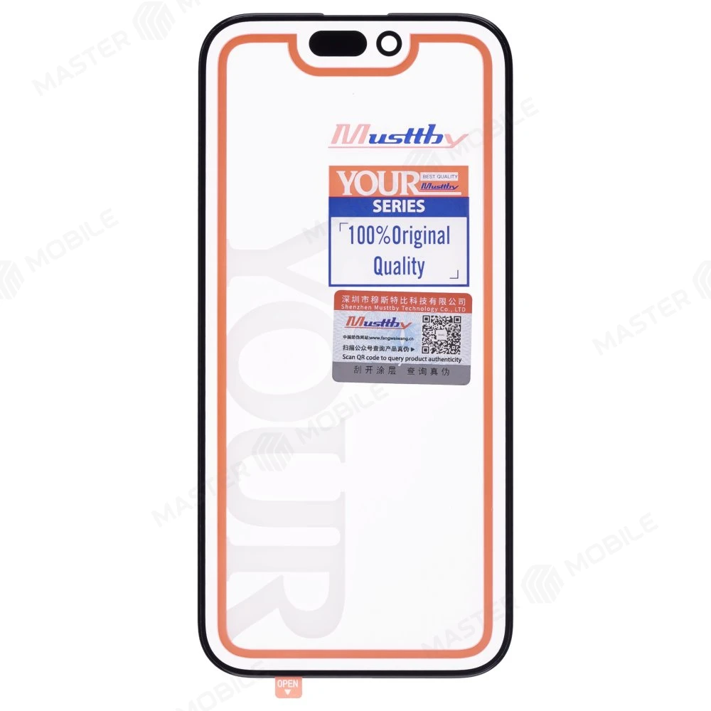 Стекло модуля для Apple iPhone 15 Pro + OCA (Musttby) (Premium) фото №1