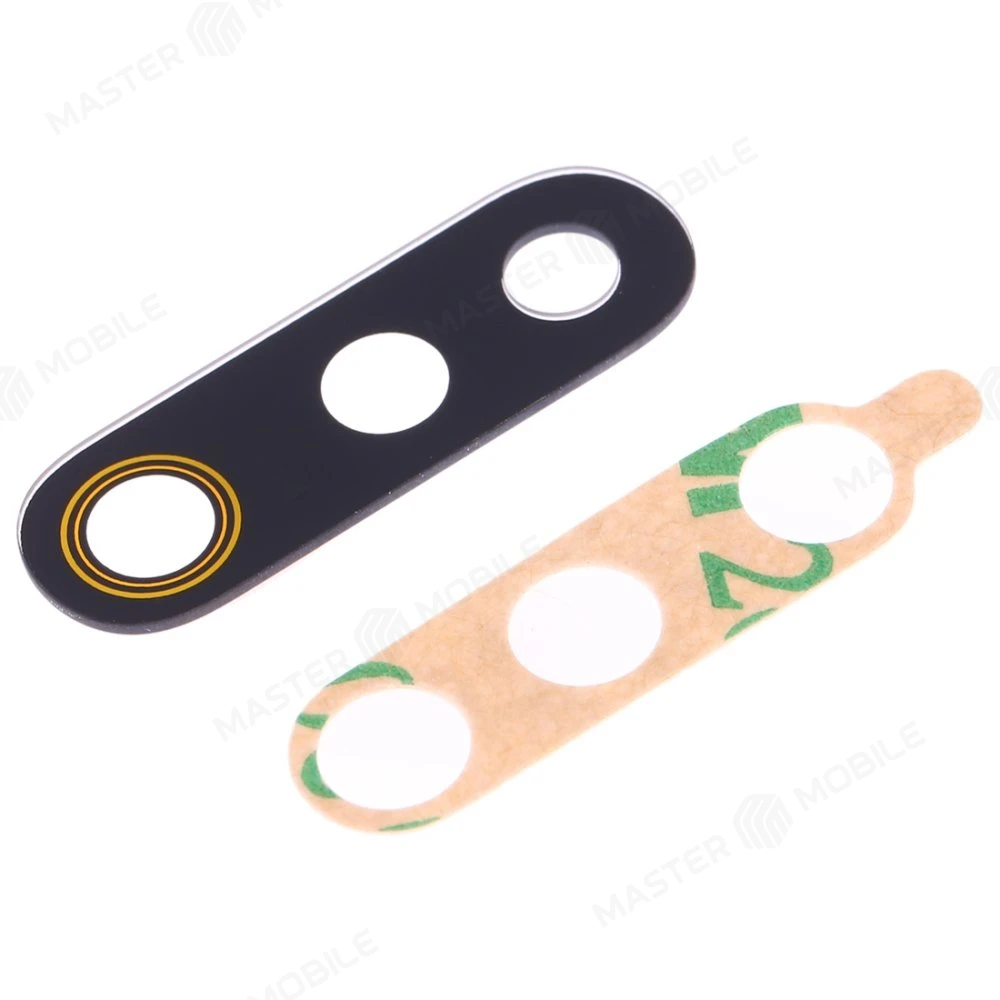 Стекло задней камеры для Realme 3 (RMX1821) / 3 Pro (RMX1851) (без рамки) (черный) фото №2