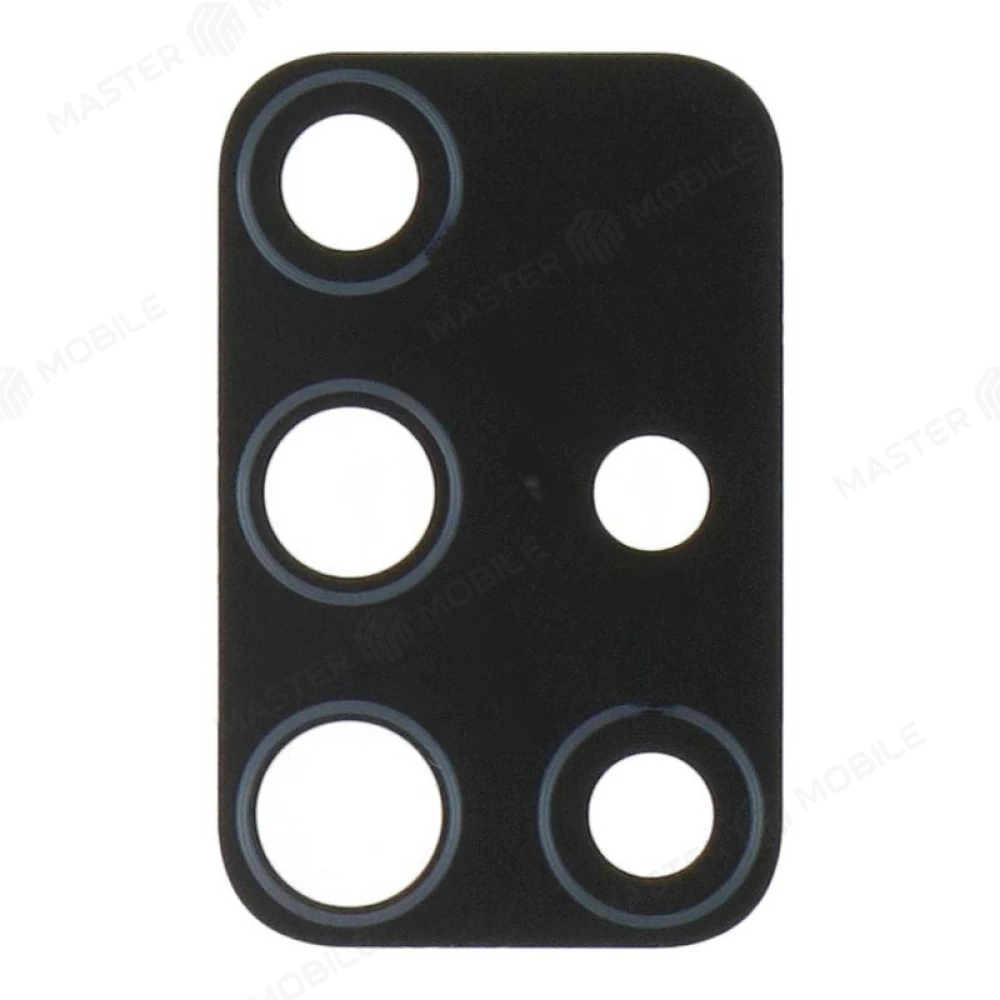 Стекло задней камеры для Samsung A715 Galaxy A71 (без рамки) (черный) 