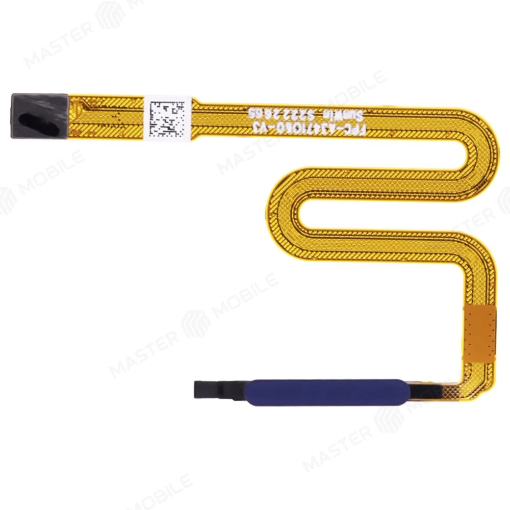 Шлейф для Samsung A037 Galaxy A03s с комп. + сканер отпечатка пальца (синий) фото №1