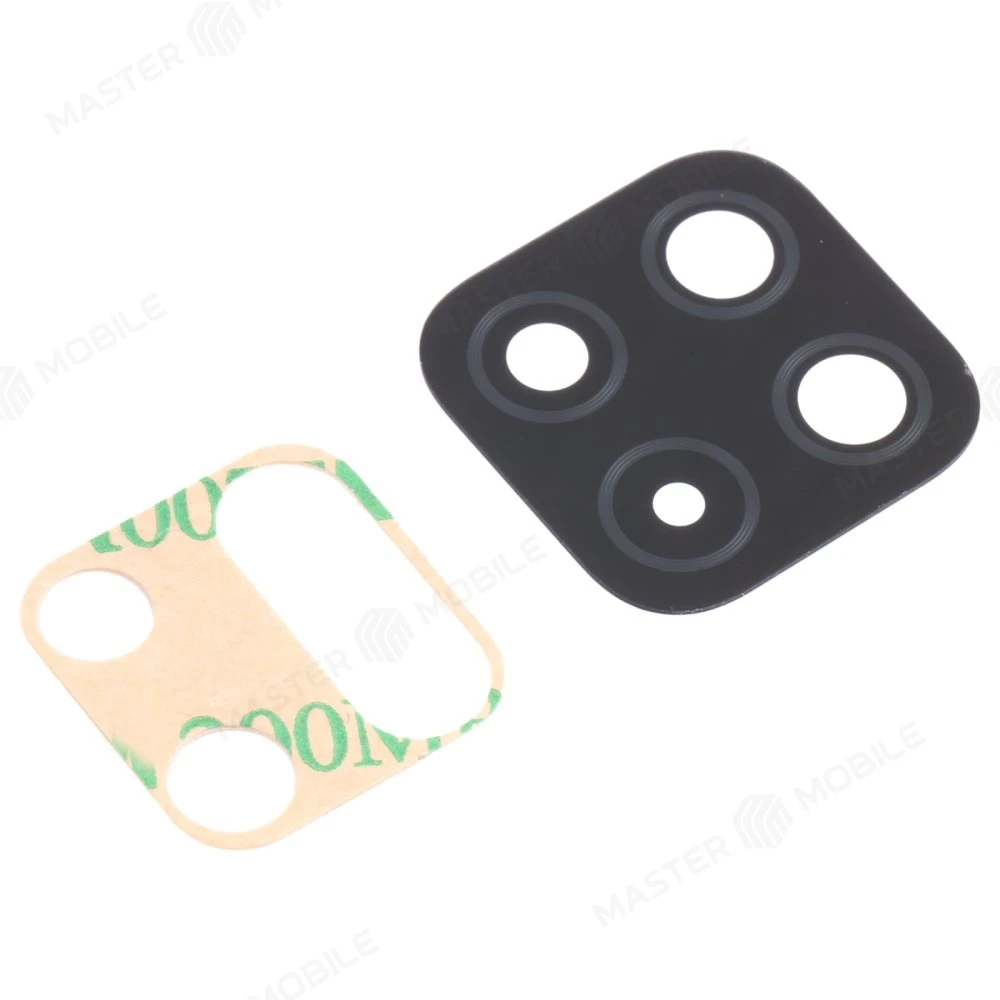 Стекло задней камеры для Samsung A225 Galaxy A22 (без рамки) (черный) фото №3