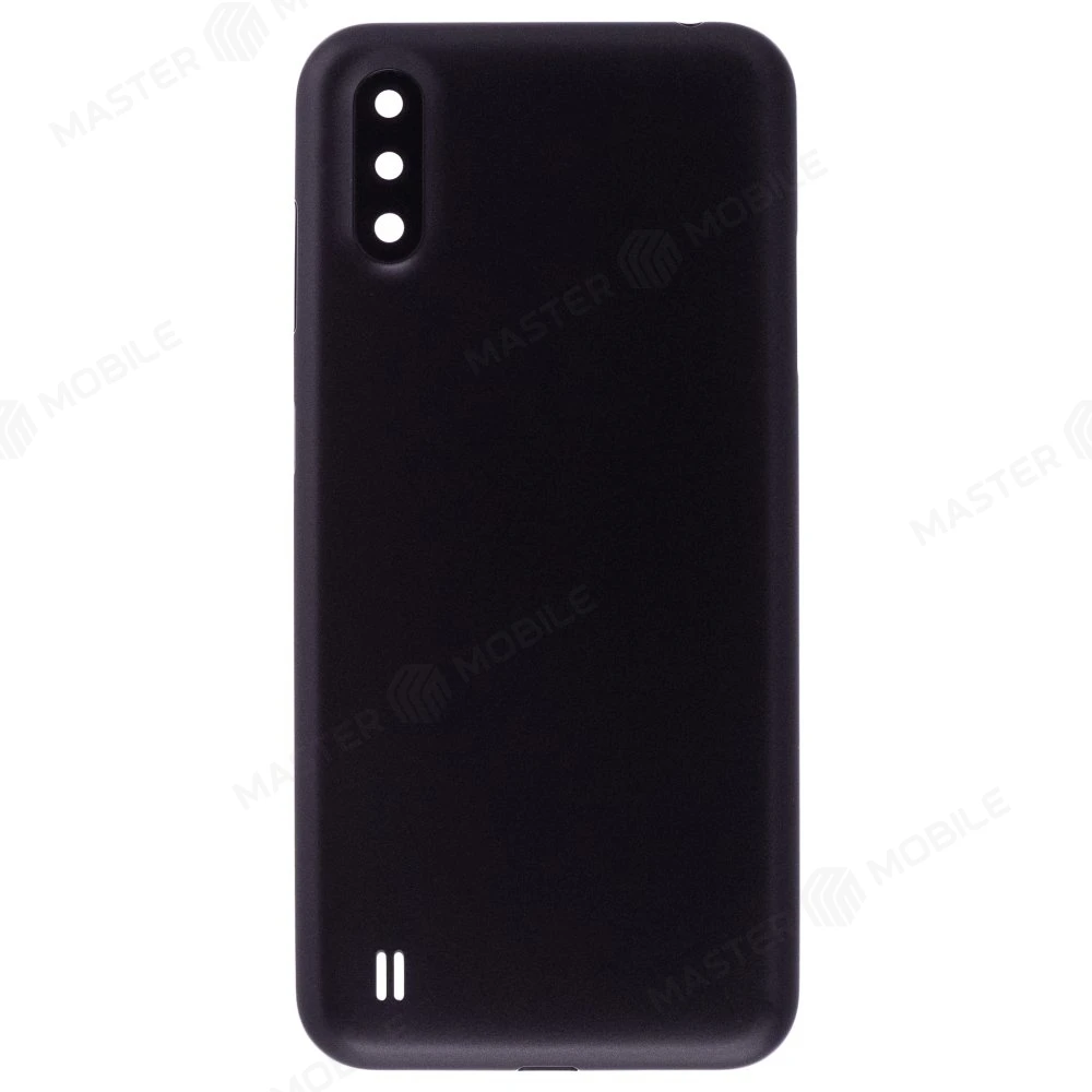 Задняя крышка для Samsung A015 Galaxy A01 (черный) (в сборе со стеклом камеры) фото №1