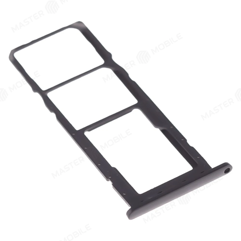 Держатель сим-карты для Samsung A025 Galaxy A02s (черный) фото №3