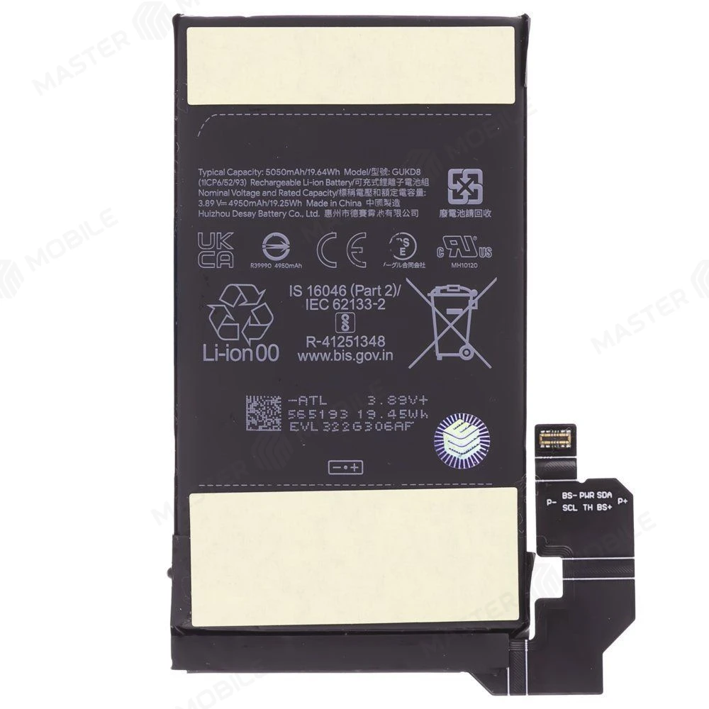 Аккумулятор для Google Pixel 8 Pro (GC3VE/G1MNW) (GUKD8) (ORIG100) (SP) фото №1