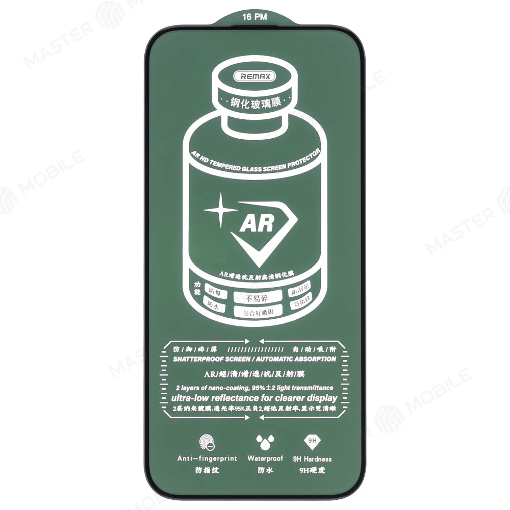 Защитное стекло Remax Corning Glass GL-86 для Apple iPhone 16 Pro Max (антибликовое) (черный) фото №3