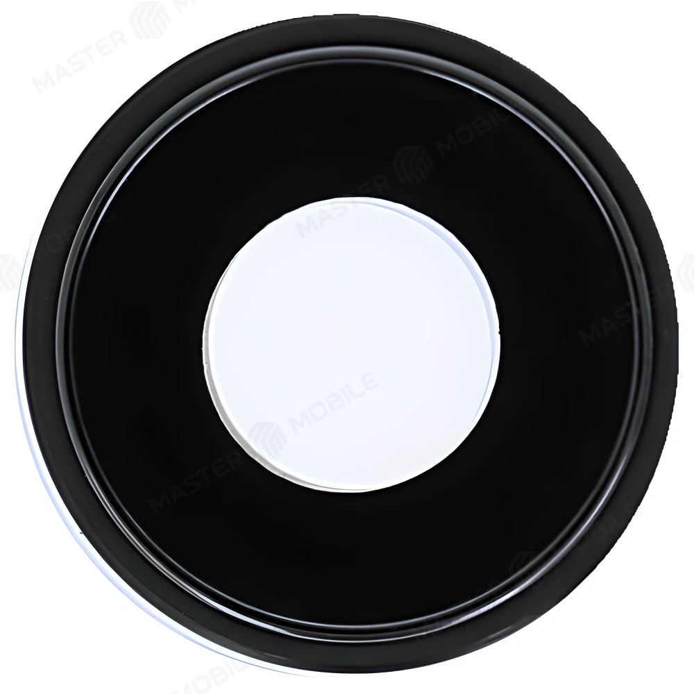Стекло задней камеры для Apple iPhone Xr (черный) (в рамке) 