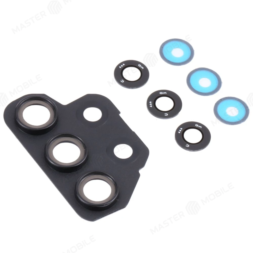 Стекло задней камеры для Samsung A325 Galaxy A32 4G (черный) (в рамке) фото №2