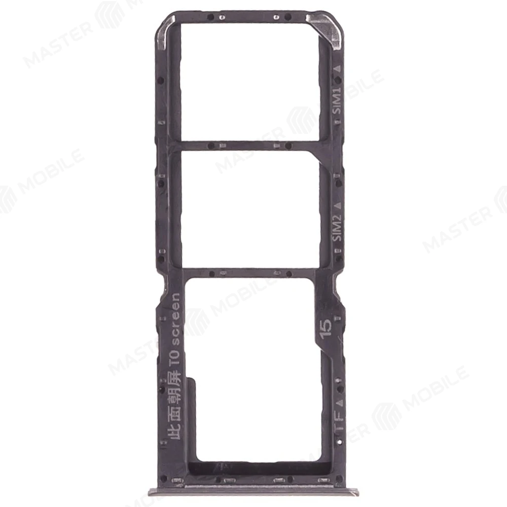 Держатель сим-карты для Realme C25Y (RMX3269) (черный) фото №1