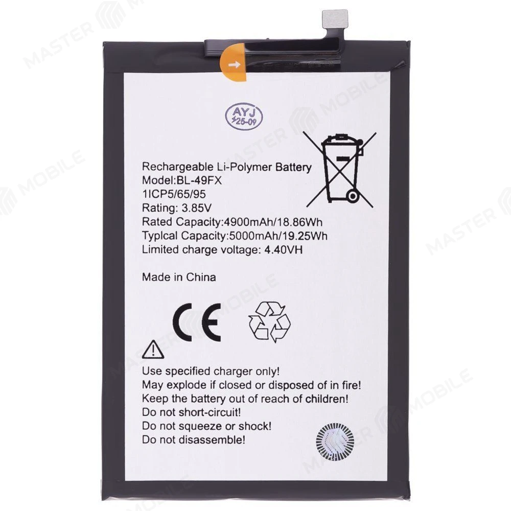 Аккумулятор для Infinix Hot 10 Lite (X657B) / Hot 10S (X689D) / Hot 20i (X665E) / Smart 6 HD (X6512) / Smart 6 (X6511) и др. (BL-49FX) (Premium) фото №1
