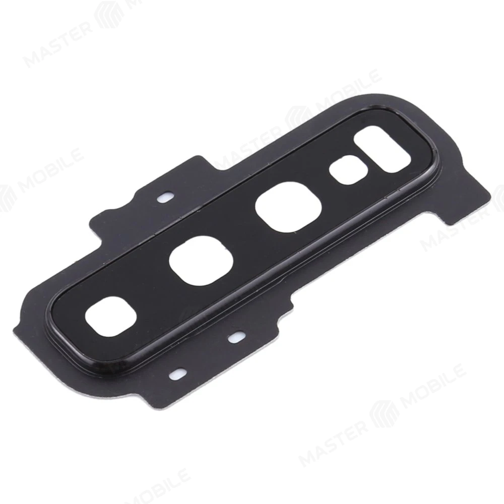 Стекло задней камеры для Samsung G975 Galaxy S10+ (черный) (в рамке) фото №2