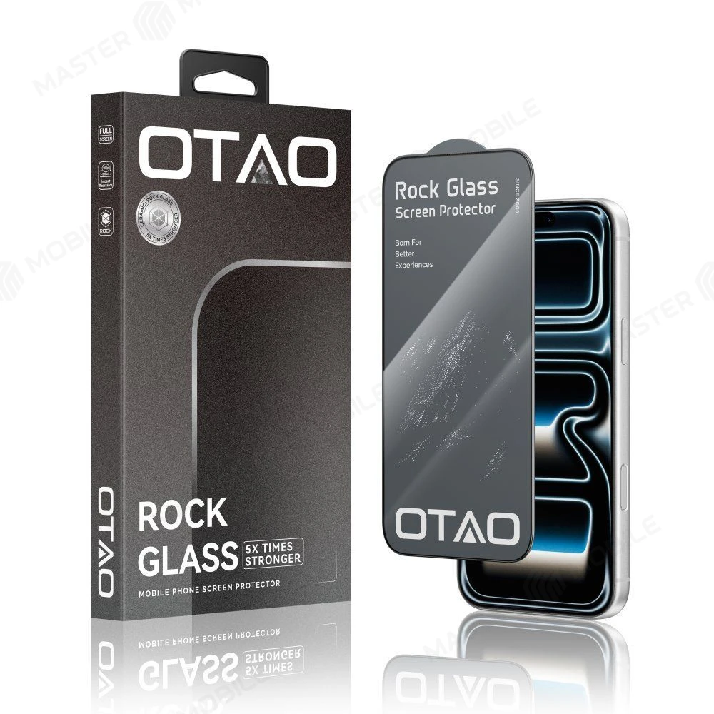 Защитное стекло OTAO Rock Glass для Apple iPhone 17 Pro / iPhone 18 Pro (ультрапрочное) 