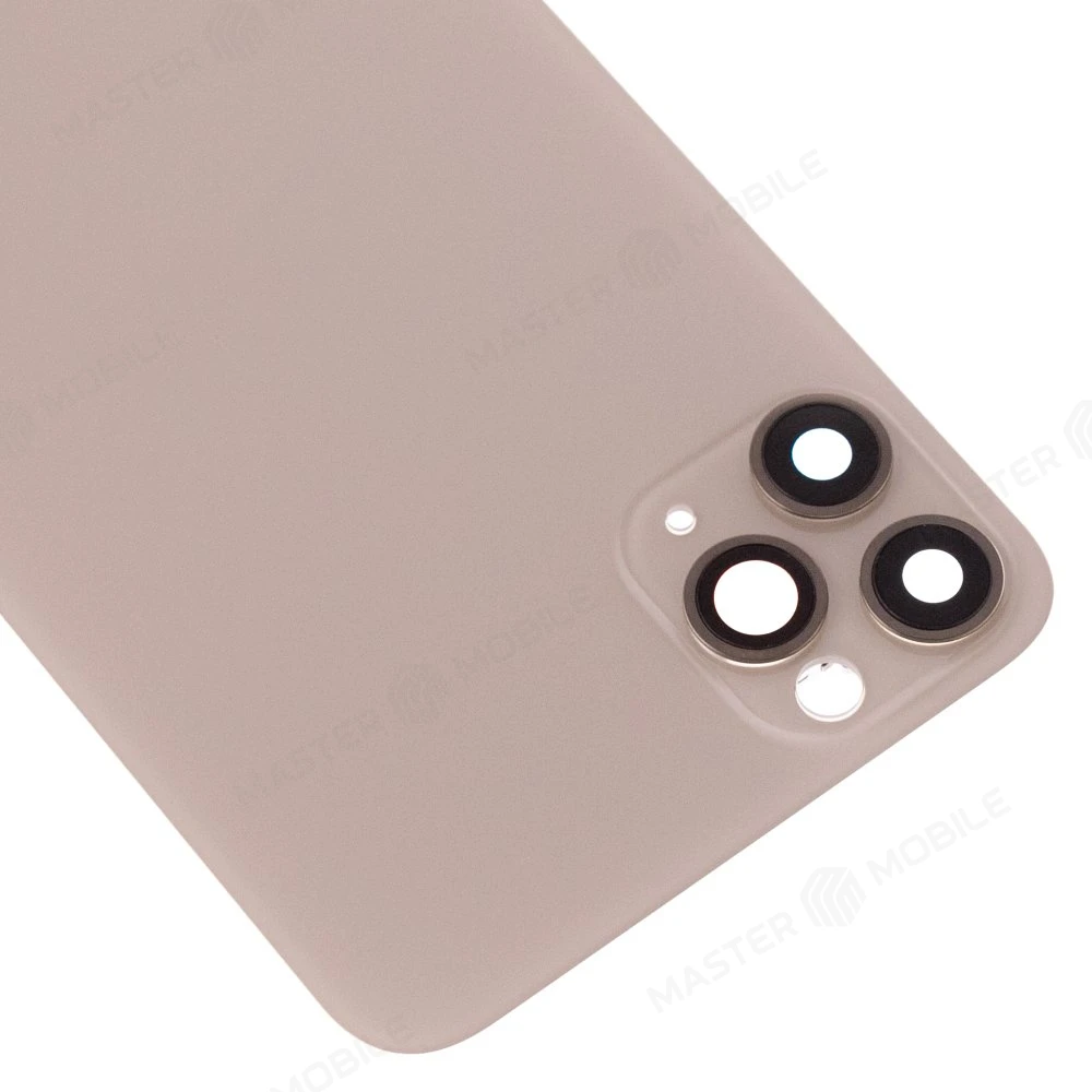 Задняя крышка для Apple iPhone 11 Pro Max (золотистый) (в сборе со стеклом камеры) (Premium) фото №3