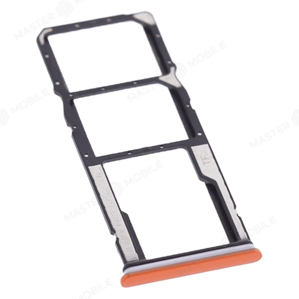 Держатель сим-карты для Xiaomi Redmi 9A (M2006C3LG) / Redmi 9C (M2006C3MG) (оранжевый) фото №3