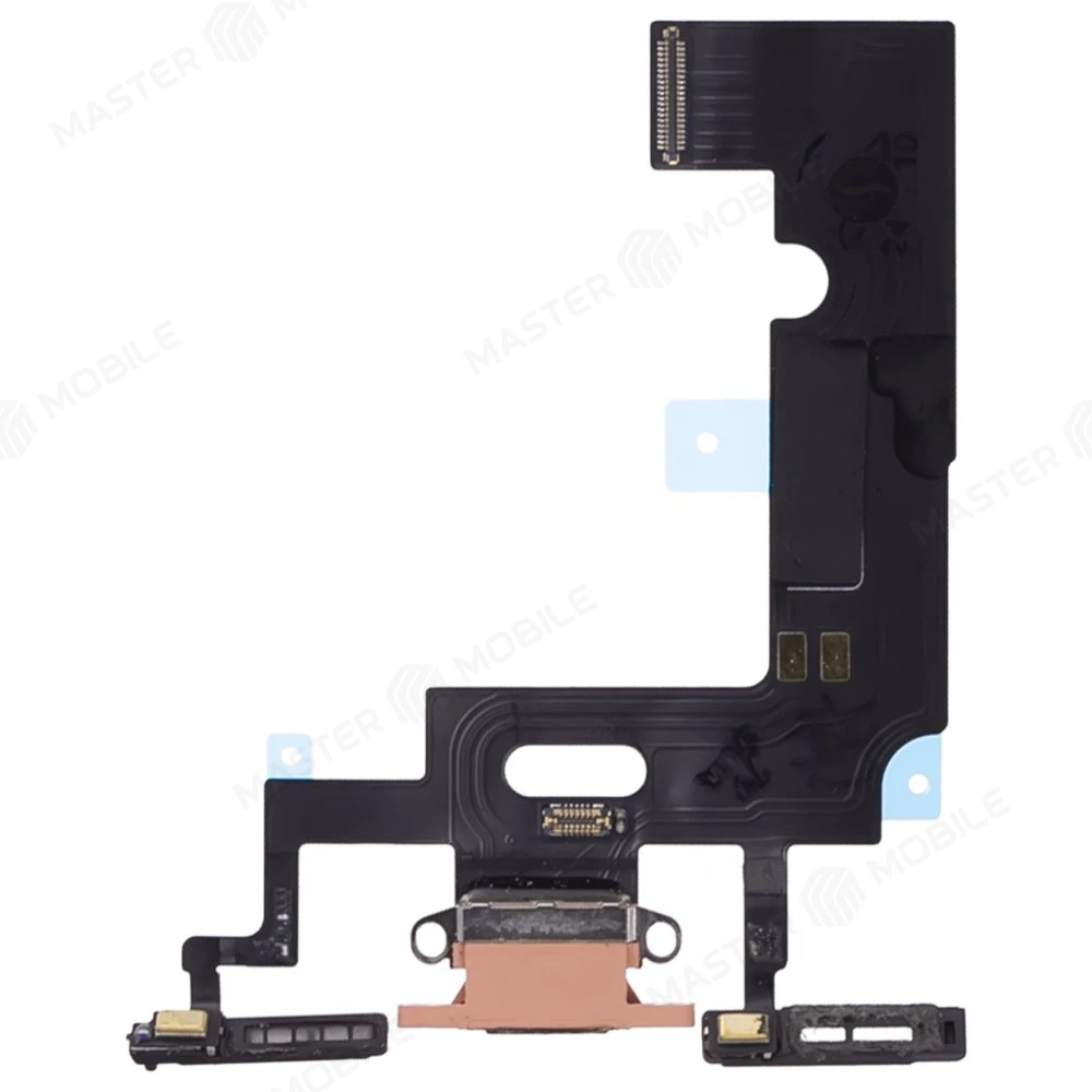 Шлейф для Apple iPhone Xr с комп. + разъем зарядки + микрофон (коралловый) (ORIG100) фото №1