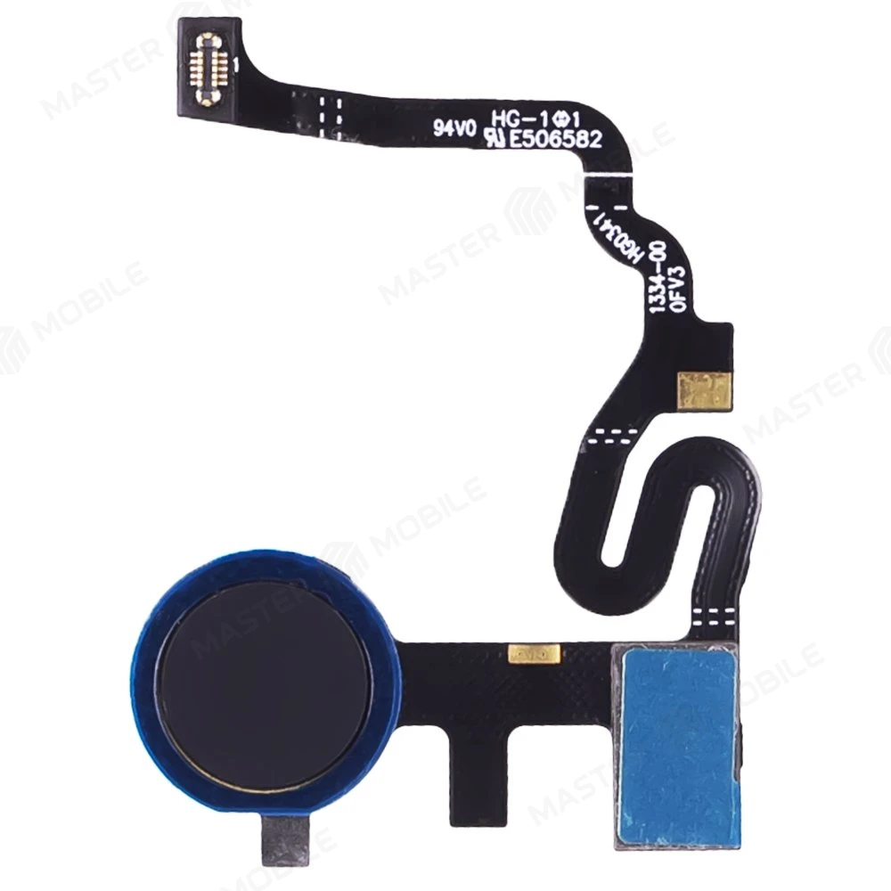 Шлейф для Google Pixel 4A (G025J/GA02099/G025N) с комп. + сканер отпечатка пальца (черный) фото №1