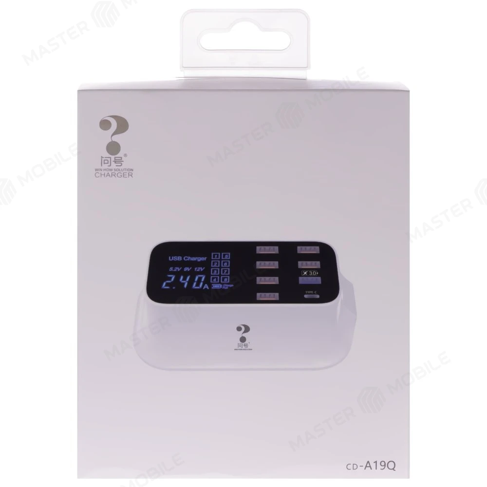 Зарядная станция CD-A19Q (7 USB A + 1 USB C)  фото №4