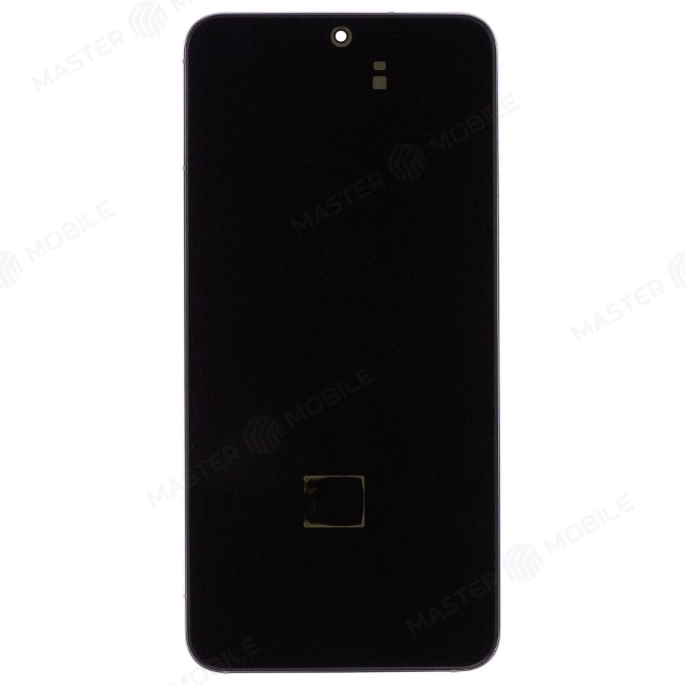 Дисплей для Samsung S901 Galaxy S22 + тачскрин (серебристый) (в рамке) (ORIG100) (возможен дефект ЛКП) фото №1